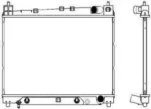 Радиатор, 16 мм SCION xA 03-06, SCION xB 03-06, TOYOTA PLATZ 99-05, TOYOTA YARIS 34611011 SAKURA