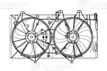 Э,вентиляторы охл. с кожухом (2 вент.) для ам Toyota Camry (XV50) (11-) 3.5i (LF LFK 1909 LUZAR