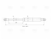 Упор газовый (амортизатор) Citroen C3 (10-) (крышки багажника) (GS 2007) GS2007 TRIALLI