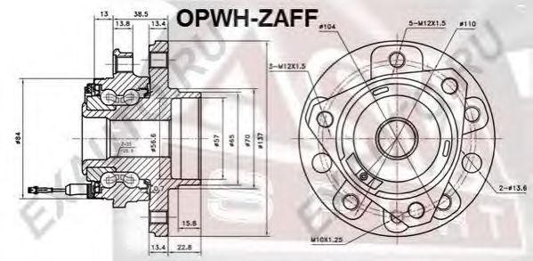 СТУПИЦА ПЕРЕДНЯЯ С ДАТЧИКОМ АБС OPWHZAFF OPWH-ZAFF ASVA