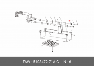 Втулка FAW подвижной подножки OE 5103472-71A-C FAW