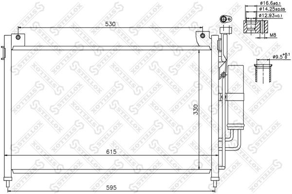 Радиатор кондиционера MAZDA 2 (07-) STELLOX 10-45730-SX STELLOX