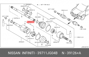 шрус внешний 39711-JG04B 39711-JG04B NISSAN