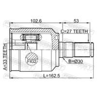 ШРУС ВНУТРЕННИЙ 33X30X27 2211-D4224 2211D4224 FEBEST