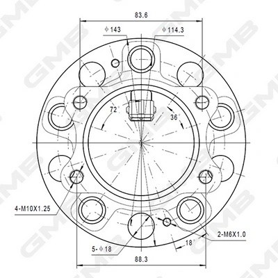 Ступица GH35190A GH35190A GMB