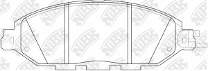 Колодки тормозные NISSAN Pathfinder (R52R) (14-) INFINITI JX35,QX60 передние (Sp PN50001S NIBK