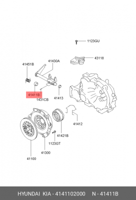 ВТУЛКА СТЕРЖНЯ ВИЛКИ СЦЕПЛЕНИЯ 4141102000 MOBIS