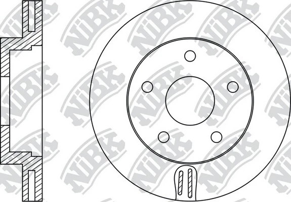 Диск тормозной TOYOTA PREVIA 2.4 90-00/DODGE CARAVAN 00-  RN1532 RN1532 NIBK