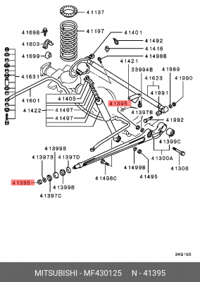 L200 (K6,K7) (1996-2006)/PAJERO/MONTERO SPORT (KH) MF430125 MITSUBISHI