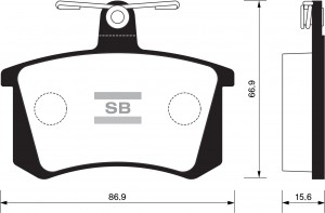Колодки задние AUDI 80 (B4) SP2050 SP2050 SANGSIN