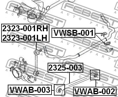 Рычаг подвески 2325-003 2325-003 FEBEST