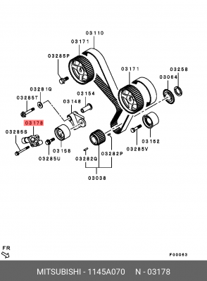 натяжитель ремня ГРМ!\ Mitsubishi Eclipse/Galant/Nativa/Pajero/Montero 97> 1145A070 MITSUBISHI