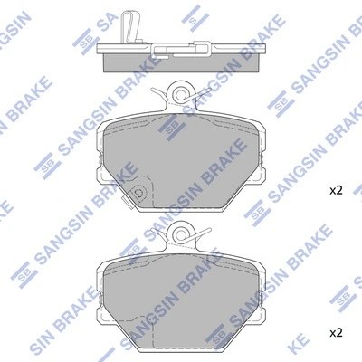 Колодки тормозные дисковые Smart 0.6-0.8CDi 98 SP1674 SP1674 SANGSIN