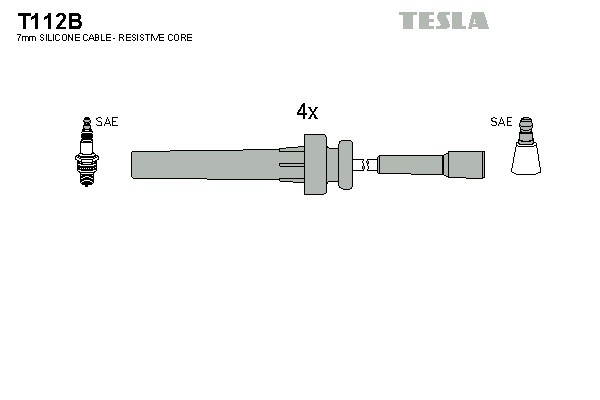 к-кт проводов!\ Chrysler PT Cruiser/Serbing/Voyager 2.0/2.4i 00-10 T112B TESLA