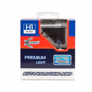 Лампа 12V H1 55W P14.5s +100% 3600К бокс (2шт.) Premium XENITE 1007121 XENITE