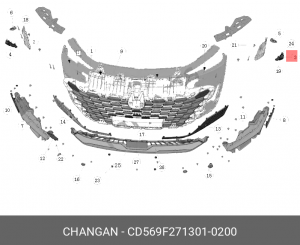CD569F2713010200 КРОНШТЕЙН БАМПЕРА CD569F2713010200 CHANGAN