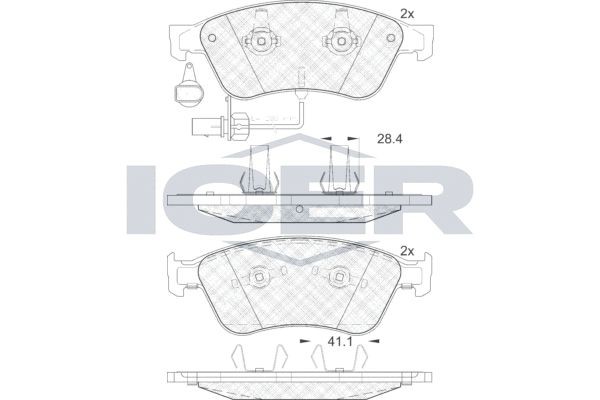181725 колодки дисковые передние !\ Audi A8 3.0-4.0DT 02> 181725 ICER
