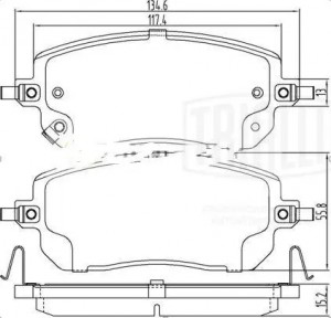Колодки тормозные дисковые передние 2WD PF2204 TRIALLI