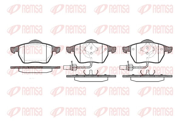 390 22 FDB1323=571982B !колодки дисковые п.\ Audi A6 1.8T/2.0/2.5TDi 97-02,VW Pa 0390.22 REMSA