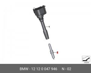 Свеча зажигания BMW 7 (G11) OE 12 12 0 047 946 BMW
