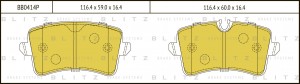 Колодки тормозные дисковые задние AUDI A6/A8 09- BB0414P BB0414P BLITZ