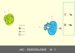 диск тормозной (зад) 3500350U3400 3500350U3400 JAC