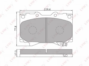 Колодки тормозные передние подходит для TOYOTA Land Cruiser 100 4.2-4.7 98/Prado BD-7503 LYNXAUTO