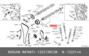 132313RC2B Толкатель клапана грм 132313RC2B 13231-3RC2B NISSAN