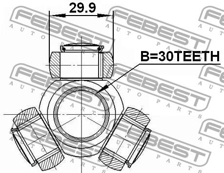 Трипоид RENAULT Logan (04-),Sandero (05-) FEBEST 2416-MEG FEBEST