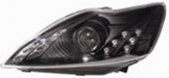 Фара левая черная под корректор FORD FOCUS II+ 2008- / 431-1181LMLDEM2 4311181LMLDEM2 DEPO