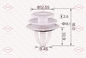 Клипса автомобильная [упаковка 10 штук] BMW TJB1274 TJB1274 TATSUMI