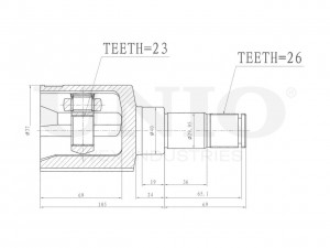 ШРУС внутренний левый CVJ-30020 UNIO