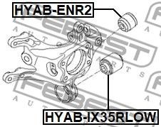Сайлентблок HYUNDAI Creta (17-) KIA Sportage (15-) задней цапфы нижний FEBEST HYABIX35RLOW FEBEST