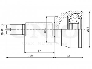 ШРУС внешний CVJ-20282 UNIO