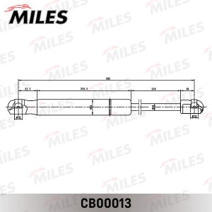 Упор газовый крышки багажника OPEL ZAFIRA 05- CB00013 CB00013 MILES