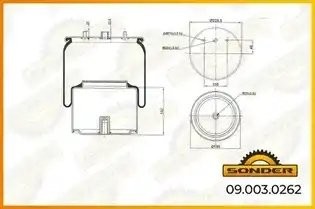Пневморессора Premium со стаканом (металл) — 3 года безусловной гарантии 090030262 SONDER