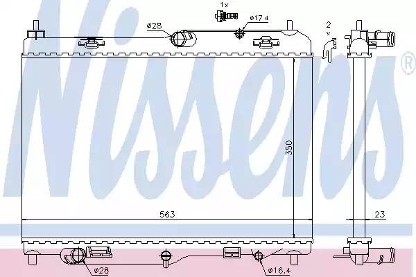 Радиатор FORD FIESTA VI 1.4 AT 69234 69234 NISSENS