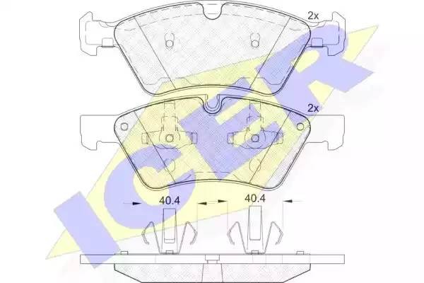 181771 колодки дисковые передние !\ MB W164/W251 3.5-3.0DCi 05># 181771 ICER