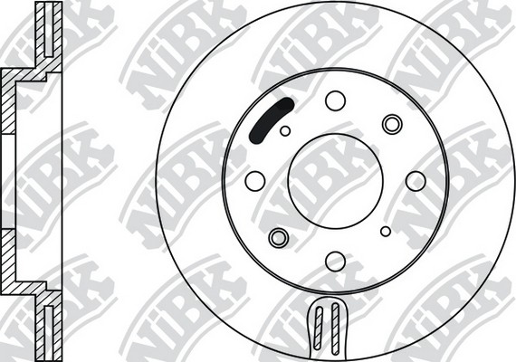 Диск тормозной HONDA JAZZ 2003-2008 RN1350 RN1350 NIBK