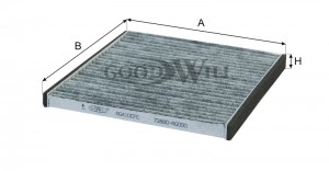 Фильтр салона угольный AG410CFC AG 410 CFC GOODWILL