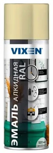 Краска слоновая кость светлая эмаль 520мл аэрозоль универсальная VIXEN VX11015 VIXEN
