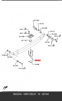 БОЛТ  UR6128L61 UR6128L61 MAZDA