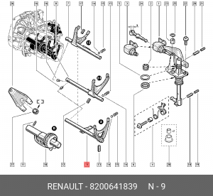 направляющий штифт 8200641839 8200641839 RENAULT