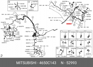ШЛАНГ ЗАДНИХ ТОРМОЗОВ 4650C143 4650C143 MITSUBISHI