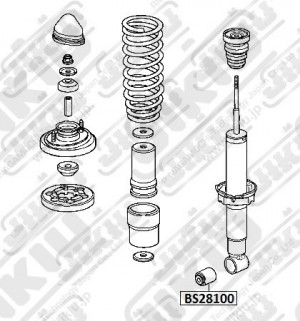 Втулка задн амортизатора HONDA CIVIC 91-95, CR-V 97-01 BS28100 BS28100 JIKIU
