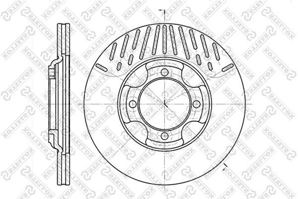 диск тормозной передний!\ Mazda 323 1.3-1.7D 85> 6020-3216V-SX STELLOX