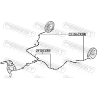 ТРОС РУЧНОГО ТОРМОЗА 21100-CR1R 21100CR1R FEBEST