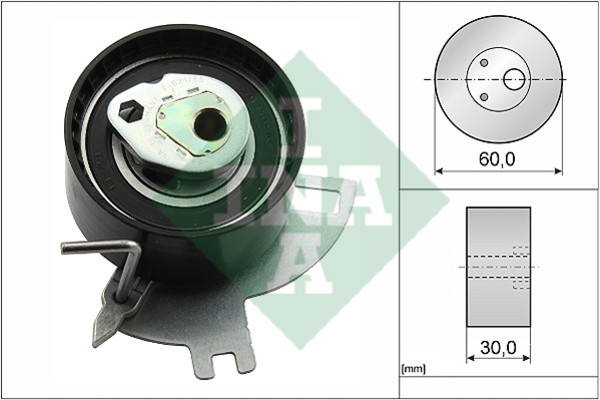 ролик натяжной!\ Citroen C4/C5/Jumpy, Ford C-Max/Focus/Kuga 2.0D 13> 531 0885 10 INA