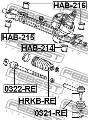 Пыльник рулевой HRKB-RE HRKB-RE FEBEST