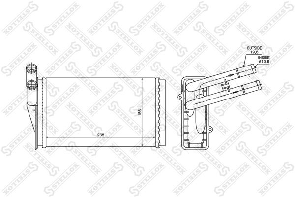 радиатор печки!\ Audi 80/A4 86> 10-35021-SX STELLOX